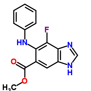 Methyl 7-fluoro-6-(phenylamino)-3H-benzo[d]imidazole-5-carboxylate Structure,606093-59-8Structure