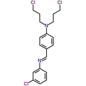 4-[(3-Chlorophenyl)iminomethyl]-n,n-bis(3-chloropropyl)aniline Structure,60625-48-1Structure