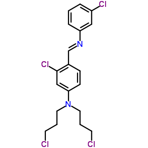 3-Chloro-4-[(3-chlorophenyl)iminomethyl]-n,n-bis(3-chloropropyl)aniline Structure,60625-49-2Structure