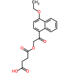 Succinic acid hydrogen 1-(4-ethoxy-1-naphtylcarbonylmethyl) ester Structure,60634-59-5Structure