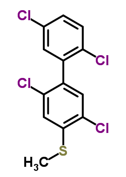 2,5,2,5-四氯-4-甲基硫代聯(lián)苯結(jié)構(gòu)式_60640-57-5結(jié)構(gòu)式