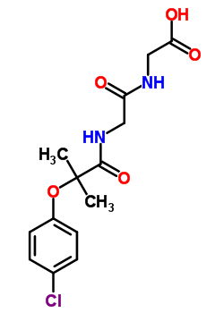 N-(n-(2-(4-chlorophenoxy)-2-methyl-1-oxopropyl)glycyl)-glycine Structure,60794-10-7Structure