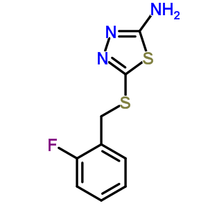 5-(2-氟-芐基磺?；?-[1,3,4]噻二唑-2-胺結(jié)構(gòu)式_6080-36-0結(jié)構(gòu)式