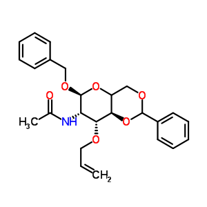 Benzyl 2-acetamido-3-o-allyl-4,6-o-benzylidene-2-deoxy-alpha-d-glucopyranoside Structure,60920-72-1Structure