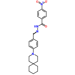 N-[[4-(3-azaspiro[5.5]undec-3-yl)phenyl]methylideneamino]-4-nitro-benzamide Structure,60948-34-7Structure