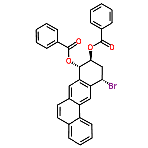 Benz(a)anthracene-8,9-diol ,11-bromo-8,9,10,11-tetrahydro-,dibenzoate ,(8alpha,9beta,11alpha)- Structure,60968-14-1Structure