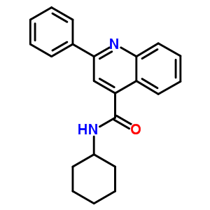 2-Phenyl-quinoline-4-carboxylic acid cyclohexylamide Structure,60996-89-6Structure