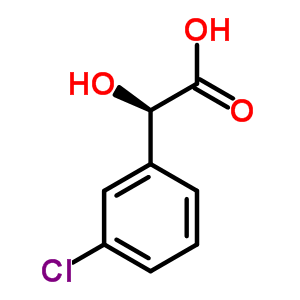 (R)-(-)-3-氯扁桃酸結構式_61008-98-8結構式