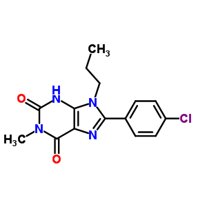 8-(4-Chlorophenyl)-1-methyl-9-propyl-3h-purine-2,6-dione Structure,61080-35-1Structure