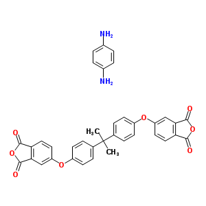 5,5-(1-Methylethylidene)bis(4,1-phenyleneoxy)bis-1,3-isobenzofurandione polymer with 1,4-benzenediamine Structure,61128-47-0Structure