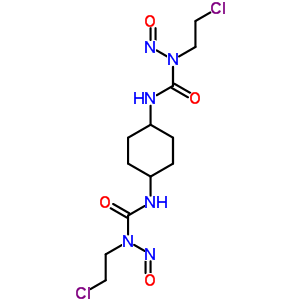 Cis-1,4-cyclohexylenebis(3-(2-chloroethyl)-3-nitrosourea) Structure,61137-59-5Structure