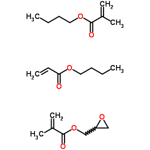 2-甲基-2-丙烯酸丁酯與 2-丙烯酸丁酯和環(huán)氧乙烷基甲基 2-甲基-2-丙烯酸酯聚合物結(jié)構(gòu)式_61156-85-2結(jié)構(gòu)式