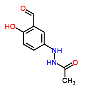 Acetic acid n’-(3-formyl-4-hydroxyphenyl) hydrazide Structure,61172-42-7Structure