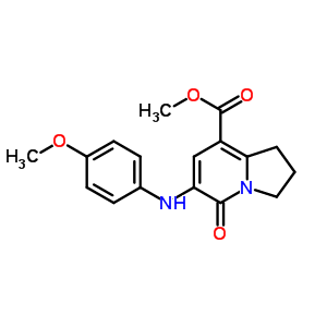 Methyl 6-(4-methoxyphenylamino)-5-oxo-1,2,3,5-tetrahydroindolizine-8-carboxyliate Structure,612065-19-7Structure