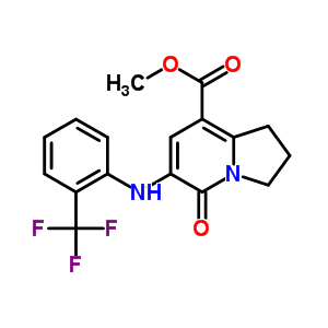 Methyl 5-oxo-6-(2-trifluoromethylphenylamino)-1,2,3,5-tetrahydroindolizine-8-carboxylate Structure,612065-22-2Structure