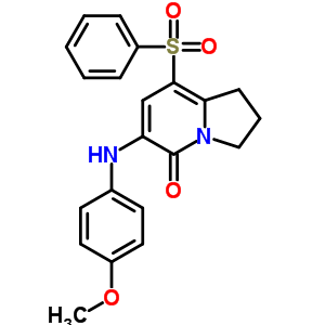 6-[(4-Methoxyphenyl)amino]-8-(phenylsulfonyl)-2,3-dihydro-5(1h)-indolizinone Structure,612065-25-5Structure