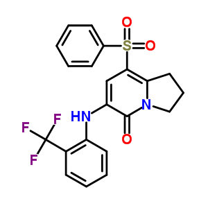 8-(Phenylsulfonyl)-6-{[2-(trifluoromethyl)phenyl]amino}-2,3-dihydro-5(1h)-indolizinone Structure,612065-28-8Structure