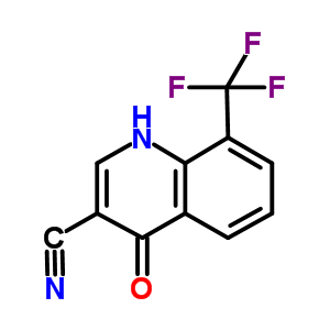 3-Quinolinecarbonitrile, 4-hydroxy-8-(trifluoromethyl)- Structure,61338-18-9Structure