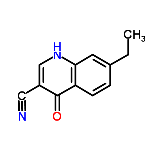 7-乙基-4-羥基-3-喹啉甲腈結(jié)構(gòu)式_61338-27-0結(jié)構(gòu)式