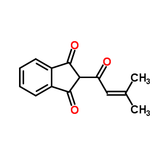 1H-indene-1,3(2h)-dione,2-(3-methyl-1-oxo-2-buten-1-yl)- Structure,6134-98-1Structure