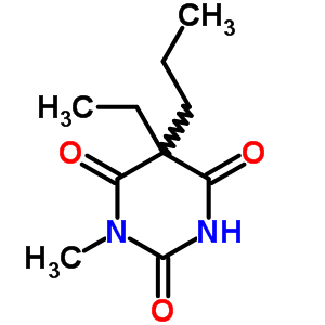 5-Ethyl-1-methyl-5-propylbarbituric acid Structure,61346-85-8Structure