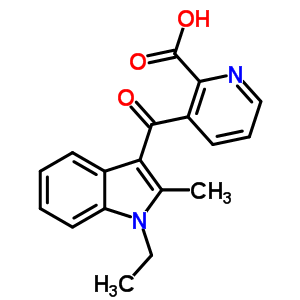 3-[(1-Ethyl-2-methyl-1h-indol-3-yl)carbonyl ]-2-pyridinecarboxylic acid Structure,61433-54-3Structure