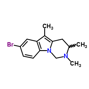 1,2,3,4-Tetrahydro-7-bromo-2,3,5-trimethylpyrimido[1,6-a]indole Structure,61467-34-3Structure