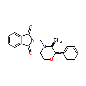 2-[(3-Methyl-2-phenyl-morpholin-4-yl)methyl]isoindole-1,3-dione Structure,61517-83-7Structure