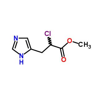 Methyl 2-chloro-3-(5-imidazolyl)propionate Structure,61610-60-4Structure