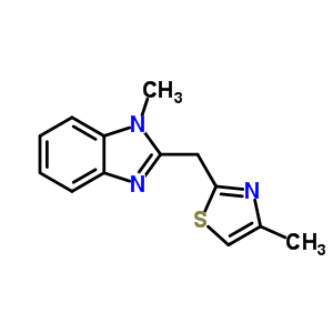 1-Methyl-2-[(4-methyl-1,3-thiazol-2-yl)methyl]-1h-benzimidazole Structure,61690-08-2Structure