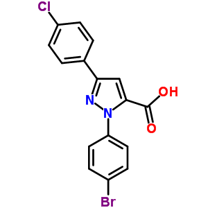 2-(4-Bromo-phenyl)-5-(4-chloro-phenyl)-2h-pyrazole-3-carboxylic acid Structure,618102-43-5Structure