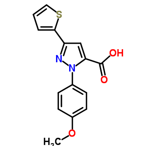 2-(4-Methoxy-phenyl)-5-thiophen-2-yl-2h-pyrazole-3-carboxylic acid Structure,618382-81-3Structure