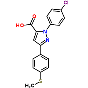 2-(4-Chloro-phenyl)-5-(4-methylsulfanyl-phenyl)-2h-pyrazole-3-carboxylic acid Structure,618383-09-8Structure