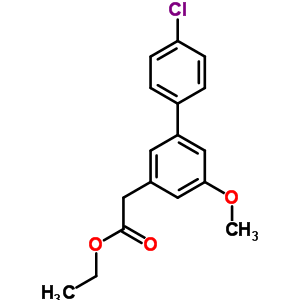 4’-Chloro-5-methoxy-3-biphenylacetic acid,ethyl ester Structure,61888-71-9Structure