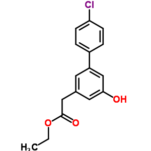 4’-Chloro-5-hydroxy-(1,1’-biphenyl)-3-acetic acid ethyl ester Structure,61888-75-3Structure