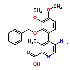 5-Amino-4-(3,4-dimethoxy-2-phenylmethoxy-phenyl)-3-methyl-pyridine-2-carboxylic acid Structure,61948-42-3Structure