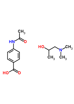 4-Acetamidobenzoic acid, compound with 1-(dimethylamino)propan-2-ol (1:1) Structure,61990-51-0Structure