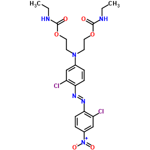 雙(乙基氨基甲酸)[[3-氯-4-[(2-氯-4-硝基苯基)氮雜]苯基]亞氨基]雙(2,1-乙烷二基)酯結(jié)構(gòu)式_62143-18-4結(jié)構(gòu)式