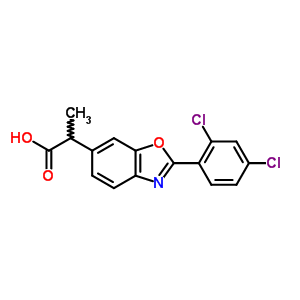 2-(2,4-Dichlorophenyl)-α-methyl-6-benzoxazoleacetic acid Structure,62143-78-6Structure