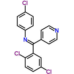 Benzenamine,4-chloro-n-[(2,5-dichlorophenyl)-4-pyridinylmethylene]- Structure,62247-07-8Structure