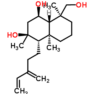 (1R,8aα)-十氫-8α-羥基甲基-3,4aβ,8-三甲基-4β-(3-亞甲基-4-戊烯基)-1α,3α-萘二醇結(jié)構(gòu)式_62279-93-0結(jié)構(gòu)式