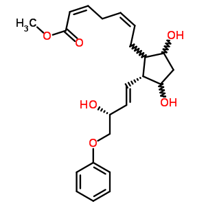 (2E,5E)-7-[(1R)-3α,5α-二羥基-2β-[(E,R)-4-苯氧基-3-羥基-1-丁烯]環(huán)戊并n-1α-基]-2,5-庚二烯酸甲酯結(jié)構(gòu)式_62524-94-1結(jié)構(gòu)式