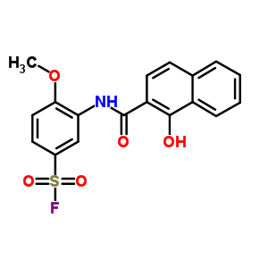 Benzenesulfonylfluoride, 3-[[(1-hydroxy-2-naphthalenyl)carbonyl]amino]-4-methoxy- Structure,62554-34-1Structure