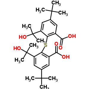 2-[2-羧基-6-(2-羥基丙烷-2-基)-4-叔丁基-苯基]磺?；?3-(2-羥基丙烷-2-基)-5-叔丁基-苯甲酸結(jié)構(gòu)式_62558-13-8結(jié)構(gòu)式