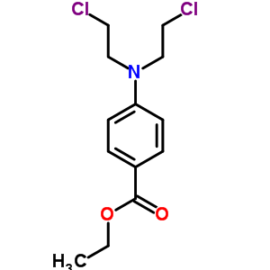 4-[雙(2-氯乙基)氨基]苯甲酸乙酯結(jié)構(gòu)式_6259-79-6結(jié)構(gòu)式