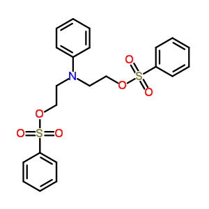 N,n-bis[2-(benzenesulfonyloxy)ethyl]aniline Structure,6259-80-9Structure