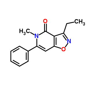 3-乙基-5-甲基-6-苯基-異噁唑并[4,5-c]吡啶-4(5h)-酮結(jié)構(gòu)式_62613-76-7結(jié)構(gòu)式