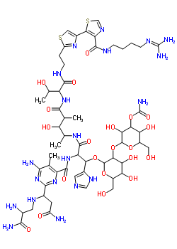 (33R)-n1-[4-(amidinoamino)butyl]bleomycinamide Structure,62624-78-6Structure