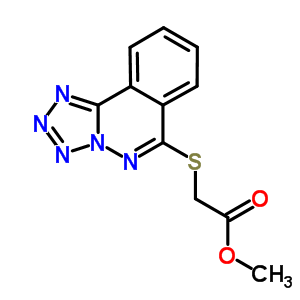 Acetic acid, (tetrazolo[5,1-a]phthalazin-6-ylthio)-, ethyl ester Structure,62645-34-5Structure