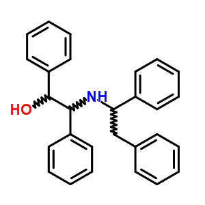 Benzeneethanol, b-[(1,2-diphenylethyl)amino]-a-phenyl-, hydrochloride (1:1) Structure,6267-62-5Structure